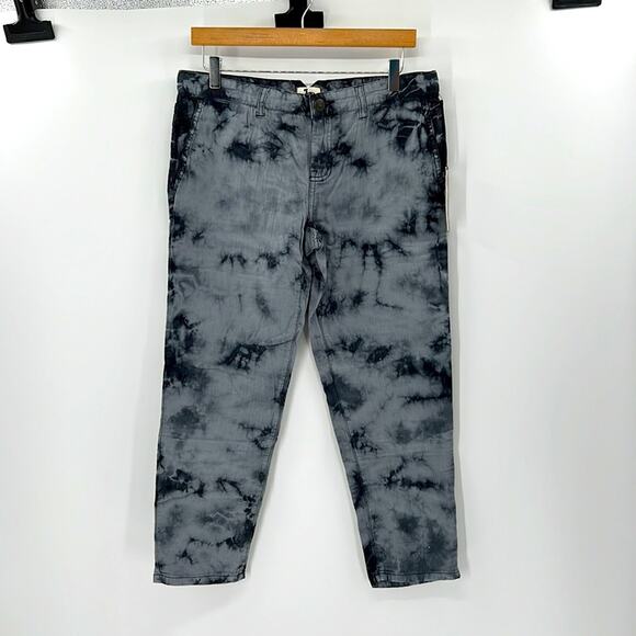 LA't by L'AGENCE Cropped Tie Dye Cotton Pants - Black/Gray - 27 - New with tags - Picture 1 of 7